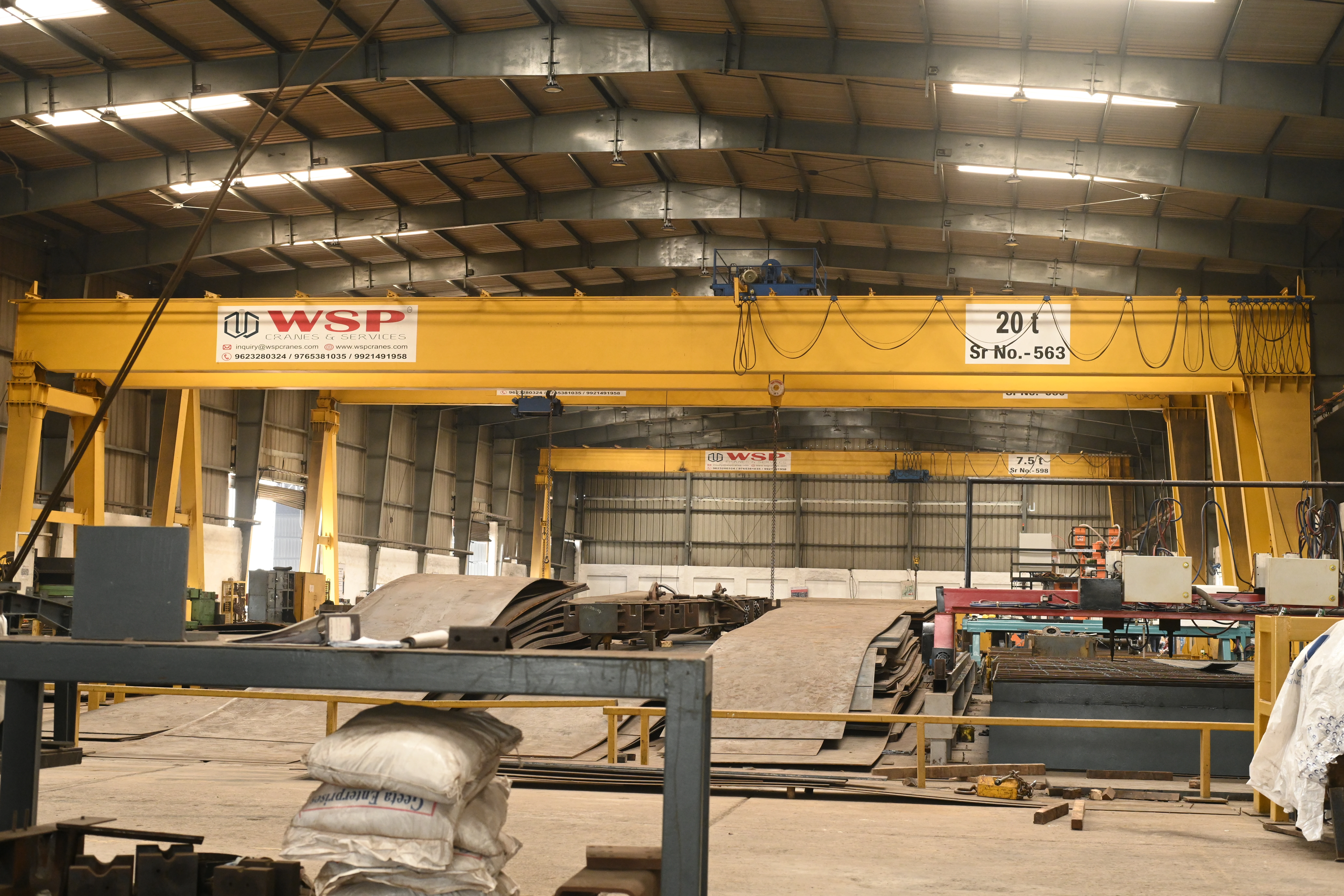 Double girder goliath crane for heavy industrial yards